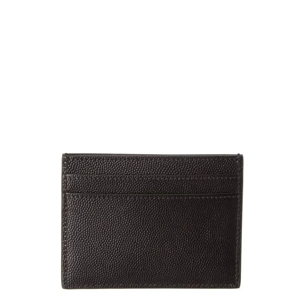 Saint Laurent Classic Leather Card Case, Black
